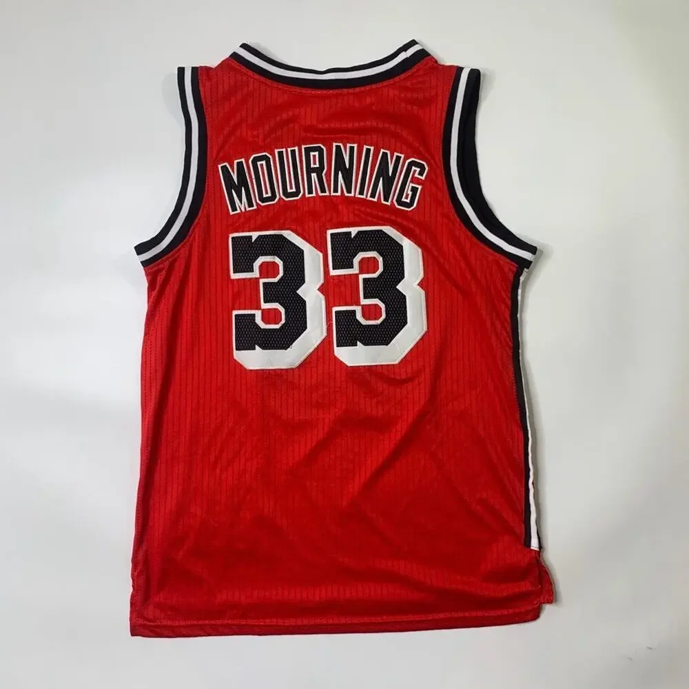 Vintage Miami Heat Jersey Mens XS Red Alonzo Mourning Adidas Hardwood +2 Length